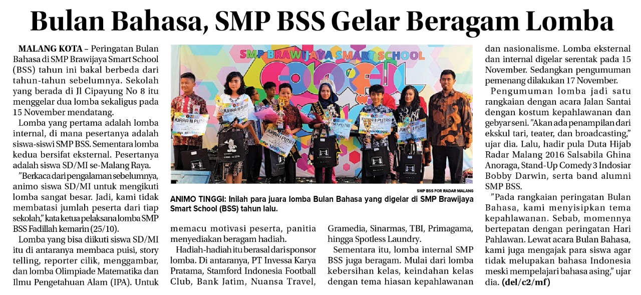 Bulan Bahasa, SMP BSS Gelar Beragam Lomba